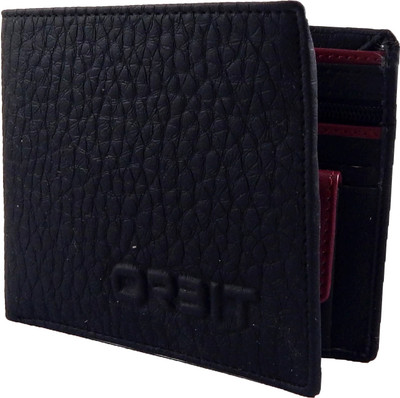 

Orbit Men Black, Red Genuine Leather, Fabric Wallet(4 Card Slots)