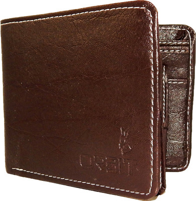 

Orbit Men Brown Genuine Leather, Fabric Wallet(7 Card Slots)