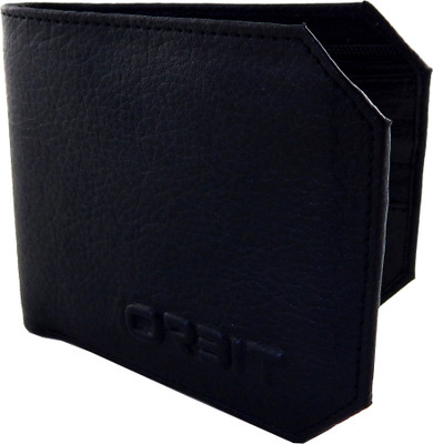 

Orbit Men Black Genuine Leather, Fabric Wallet(6 Card Slots)