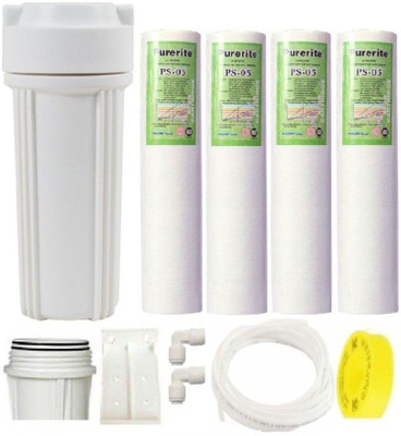 

BalRama Prefilter Bowl Housing Set 10 inch DOR Heavy Duty Double O Ring Sediment Filter with Spun PP Candle + Clamp + Elbow Connectors + Pipe Solid Filter Cartridge(0.5, Pack of 10)