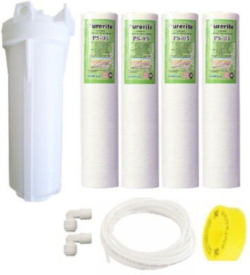 

BalRama Prefilter Bowl Housing Set 10 inch Sediment Filter with Spun PP Candle + Clamp + Elbow Connectors + Pipe Solid Filter Cartridge(0.5, Pack of 9)