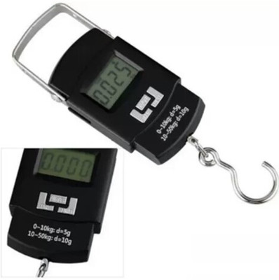

Tradeaiza 50Kg Digital LCD Pocket Portable Hanging Kitchen Weight With Tare Weighing Scale(Black)