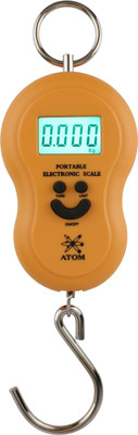 ATOM Portable Electronic Weighing Scale(Black) available at flipkart for Rs.199