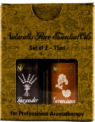 

Naturalis Gift Pack of 2 - 15ml (Geranium Oil, Lavender Oil)(15 ml)