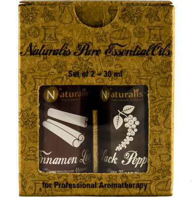 Naturalis Gift Pack of 2 - 30ml (Cinnamon Oil, Black Pepper Oil)(30 ml)