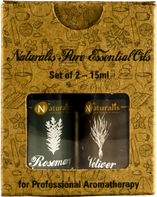 

Naturalis Gift Pack of 2 - 15ml (Rosemary Oil, Vetiver Oil)(15 ml)