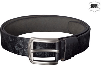 

Lion Heart Men Casual Black Genuine Leather Belt