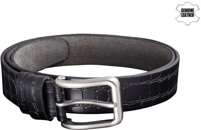 

Lion Heart Men Casual Black Genuine Leather Belt