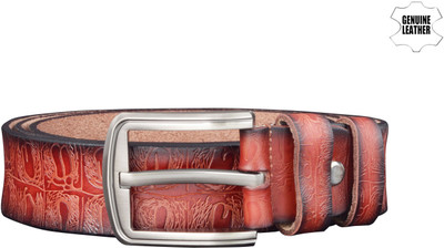 

Lion Heart Men Casual Maroon Genuine Leather Belt