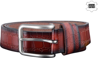 

Lion Heart Men Casual Maroon Genuine Leather Belt, Cherry