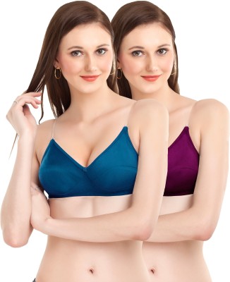 Madam Backless Women T-Shirt Non Padded Bra(Multicolor)