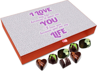 

Chocholik Gift Box - I Love MY Life Because It Gave You Chocolate Box - 12pc Truffles(144 g)