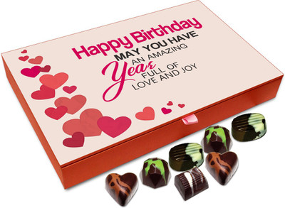

Chocholik Gift Box - Happy Birthday May You Have Amazing Year Chocolate Box - 12pc Truffles(144 g)