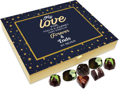 

Chocholik Gift Box - My Love For You Is A Journey Chocolate Box - 20pc Truffles(240 g)