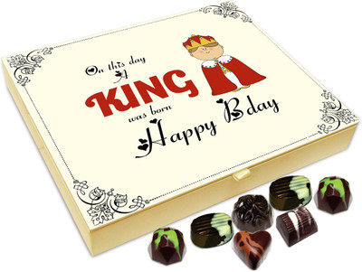 

Chocholik Gift Box - On This Day A King Was Born Chocolate Box - 20pc Truffles(240 g)