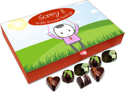

Chocholik Gift Box - Sorry With Honest Feelings Chocolate Box - 12pc Truffles(144 g)