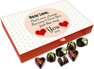 

Chocholik Gift Box - Dear Love Don't Ever Change Chocolate Box - 12pc Truffles(144 g)