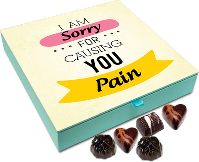 

Chocholik Gift Box - I Am Sorry For Causing You Pain Chocolate Box - 9pc Truffles(108 g)