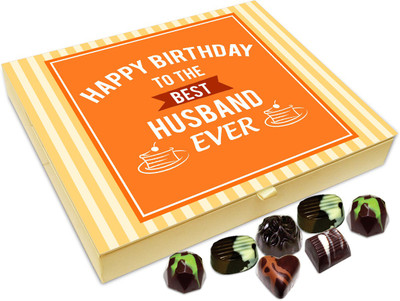 

Chocholik Gift Box - Happy Birthday To The Best Husband Ever Chocolate Box - 20pc Truffles(240 g)