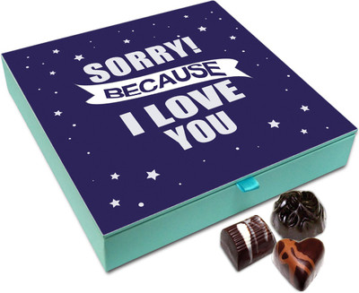 

Chocholik Gift Box - Sorry Because I Love You Chocolate Box - 9pc Truffles(108 g)