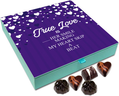 

Chocholik Gift Box - True Love Is Her Smile Chocolate Box - 9pc Truffles(108 g)