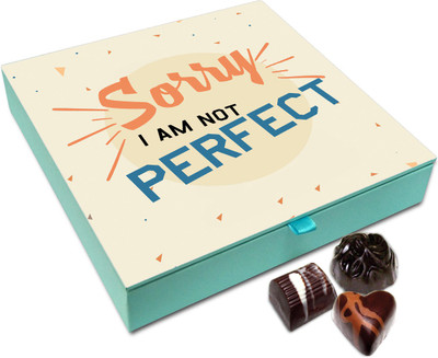 

Chocholik Gift Box - Sorry I Am Not Perfect Chocolate Box - 9pc Truffles(108 g)