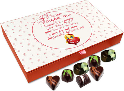 

Chocholik Gift Box - Please Forgive Me Chocolate Box - 12pc Truffles(144 g)