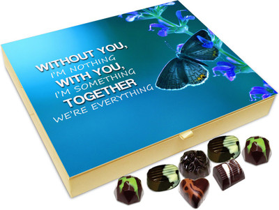 

Chocholik Gift Box - Without You I Am Nothing Chocolate Box - 20pc Truffles(240 g)