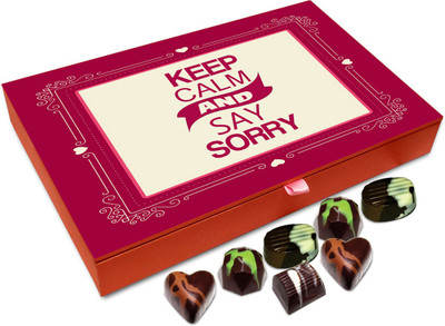

Chocholik Gift Box - Keep Calm And Say Sorry Chocolate Box - 12pc Truffles(144 g)