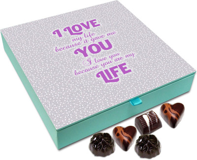 

Chocholik Gift Box - I Love MY Life Because It Gave You Chocolate Box - 9pc Truffles(108 g)