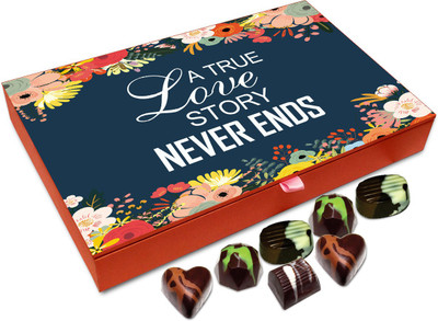 

Chocholik Gift Box - A True Love Story Never Ends Chocolate Box - 12pc Truffles(144 g)