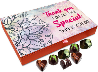 

Chocholik Gift Box - Thank You For All Special Things You Do Chocolate Box - 12pc Truffles(144 g)