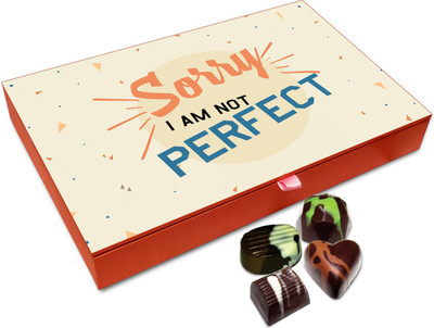 

Chocholik Gift Box - Sorry I Am Not Perfect Chocolate Box - 12pc Truffles(144 g)