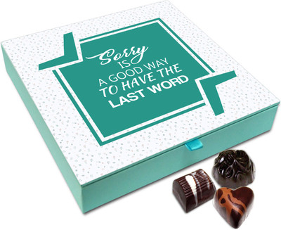 

Chocholik Gift Box - Sorry Is The Good way To Have Last Word Chocolate Box - 9pc Truffles(108 g)
