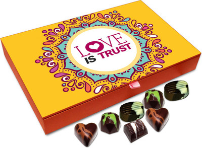 

Chocholik Gift Box - Love Is Trust Chocolate Box - 12pc Truffles(144 g)