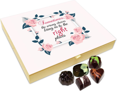

Chocholik Gift Box - Wrong Choices Bring Us To Right Places Chocolate Box - 20pc Truffles(240 g)