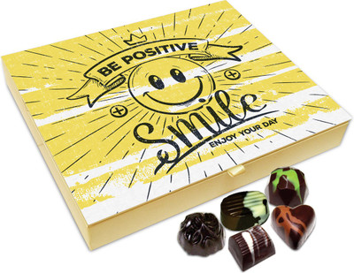 

Chocholik Gift Box - Be Positive Smile And Enjoy Your Day Chocolate Box - 20pc Truffles(240 g)