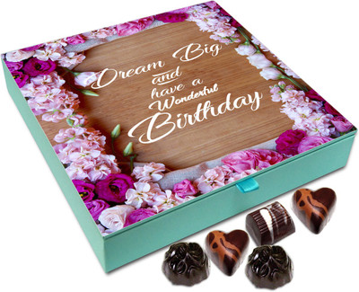 

Chocholik Gift Box - Dream Big And Have A Wonderful Birthday Chocolate Box - 9pc Truffles(108 g)