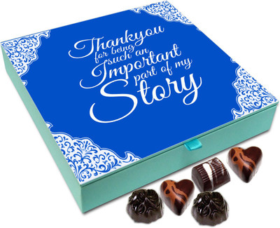 

Chocholik Gift Box - Thanks For Being An Important Part Of Story Chocolate Box - 9pc Truffles(108 g)