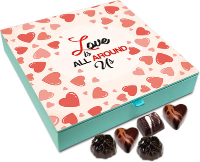 

Chocholik Gift Box - Love Is All Around Us Chocolate Box - 9pc Truffles(108 g)