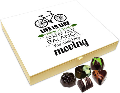 

Chocholik Gift Box - Life Is Like Cycle Keep Moving Chocolate Box - 20pc Truffles(240 g)