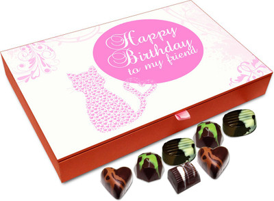 

Chocholik Gift Box - Happy Birthday To My Friend Chocolate Box - 12pc Truffles(144 g)