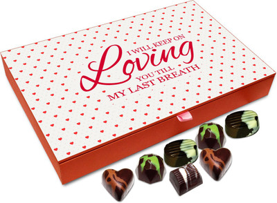 

Chocholik Gift Box - I Will Love You Till My Last Breath Chocolate Box - 12pc Truffles(144 g)