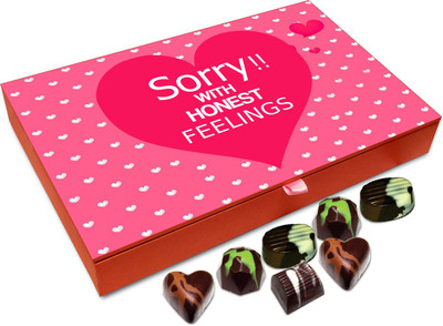 

Chocholik Gift Box - Sorry With The Honest Feeling Chocolate Box - 12pc Truffles(144 g)