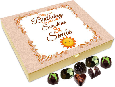 

Chocholik Gift Box - May Your Birthday Is Filled With Sunshine And Smile Chocolate Box - 20pc Truffles(240 g)