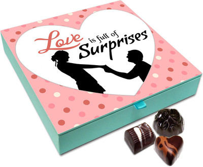 

Chocholik Gift Box - Love Is Full Of Surprises Chocolate Box - 9pc Truffles(108 g)