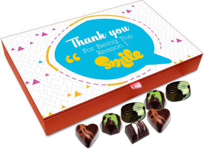 

Chocholik Gift Box - Thanks For Being The Reason Of My Smile Chocolate Box - 12pc Truffles(144 g)