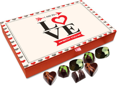 

Chocholik Gift Box - I Am In Love With You Chocolate Box - 12pc Truffles(144 g)