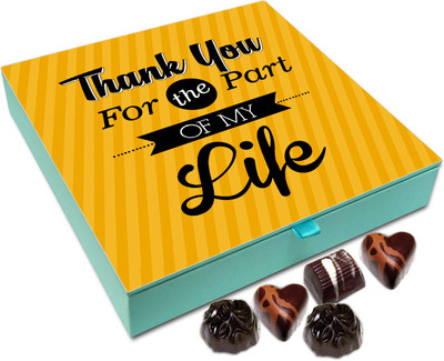 

Chocholik Gift Box - Thank You For The Part Of My Life Chocolate Box - 9pc Truffles(108 g)