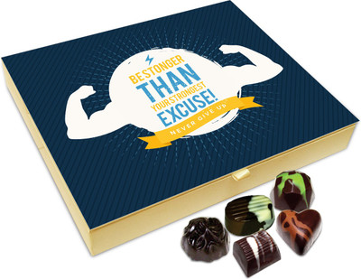 

Chocholik Gift Box - Be Stronger Than Your Strongest Excuse Chocolate Box - 20pc Truffles(240 g)